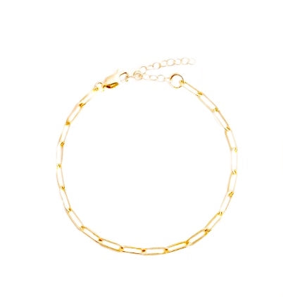 Gold Vermeil Paperclip Chain Bracelet