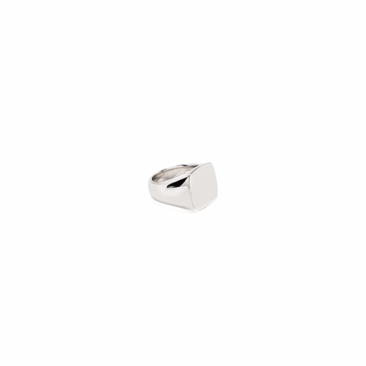Sterling Silver Signet Ring with Square Top