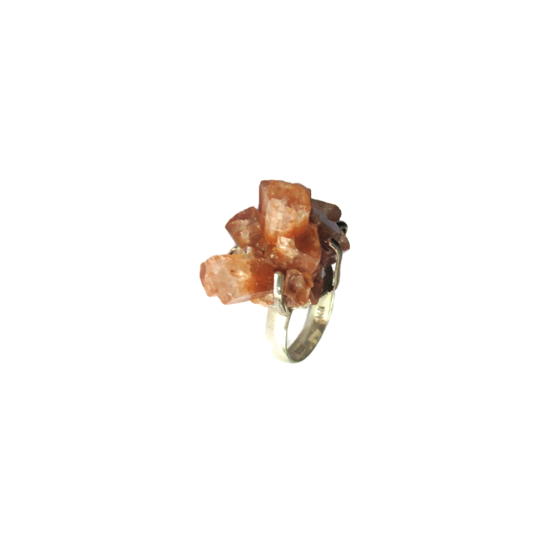 Silver & Aragonite Ring
