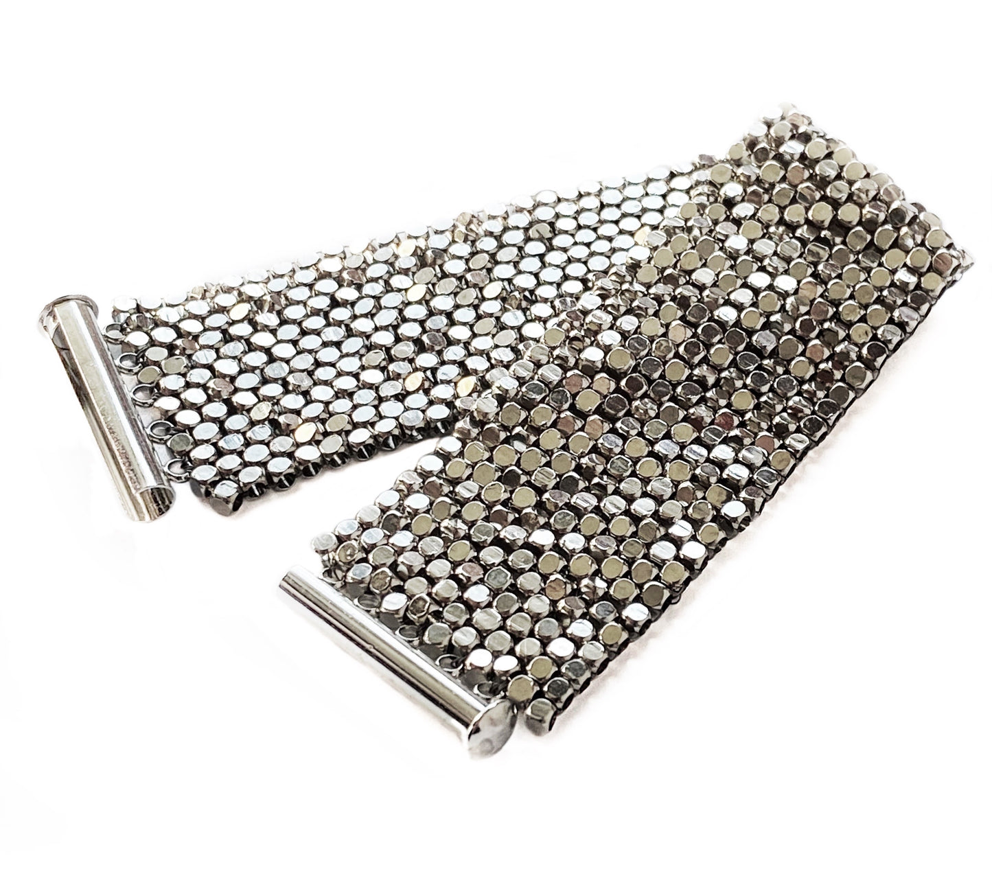 Pyrite Hand-Woven Beaded Bracelet