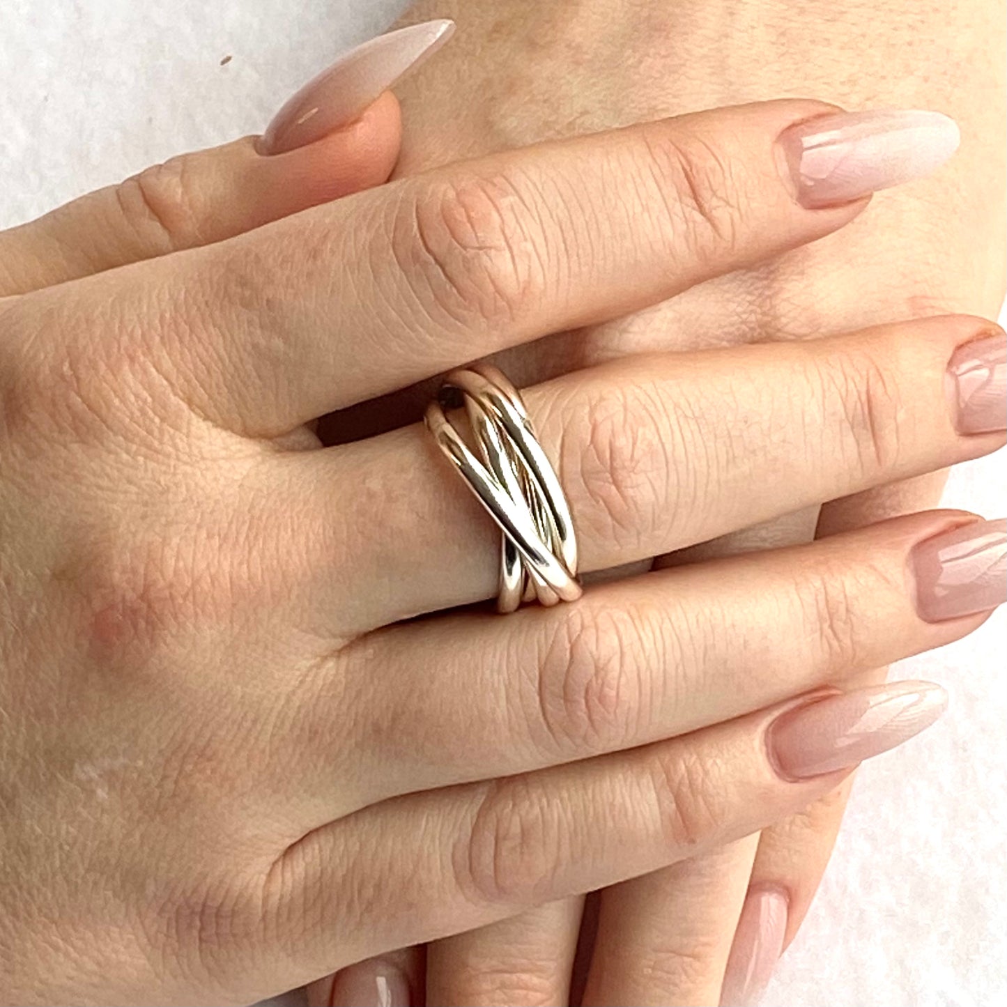 Sterling Silver 3-Linked Ring