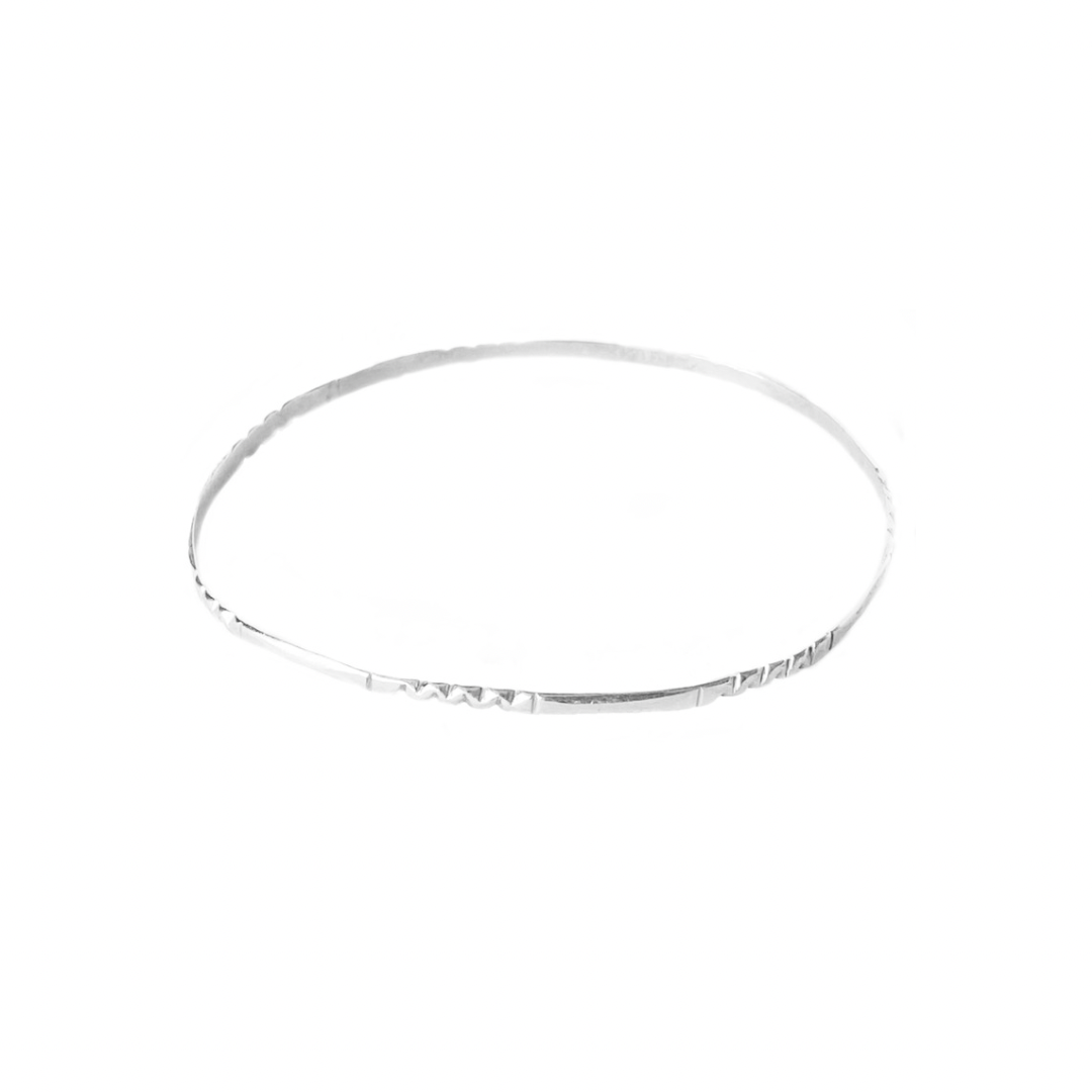 White 18K Gold Vermeil Bangle Bracelet