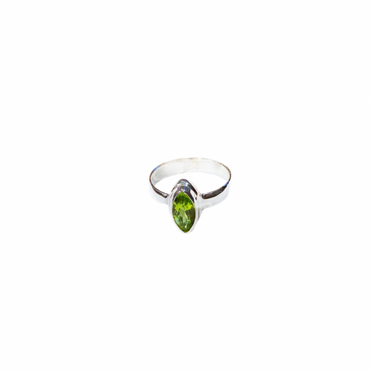 Sterling Silver & Burmese Peridot Ring