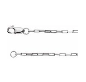 Sterling Silver Paperclip Chain 18"