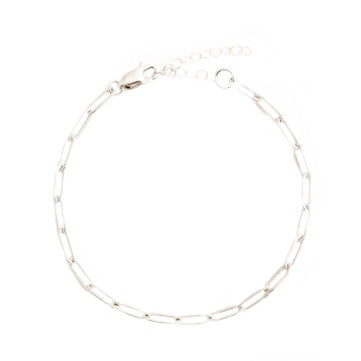 Sterling Silver Paperclip Chain Bracelet