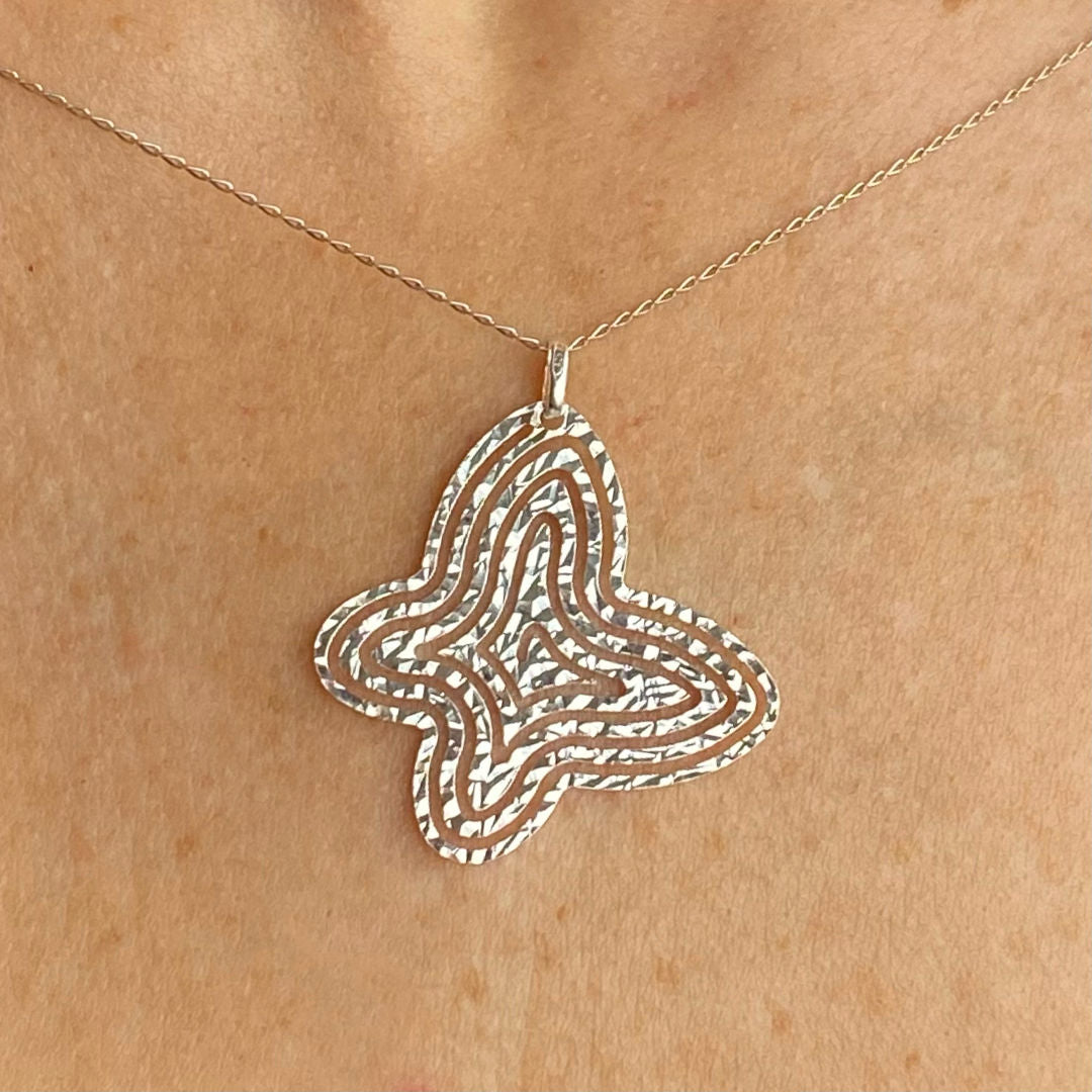 Sterling Silver Butterfly Pendant Necklace