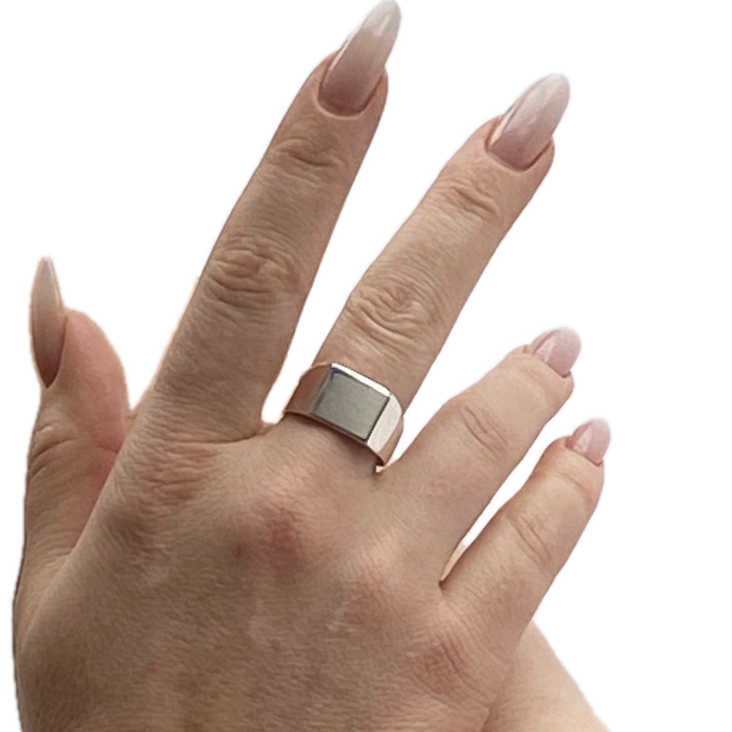 Sterling Silver Signet Ring with Square Top