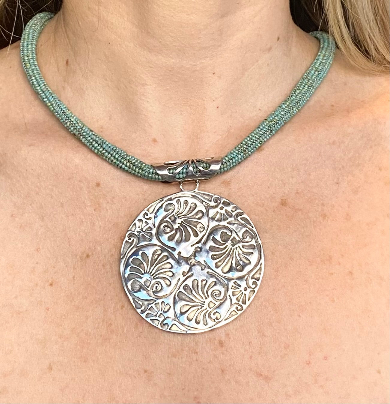 Silver Medallion Necklace