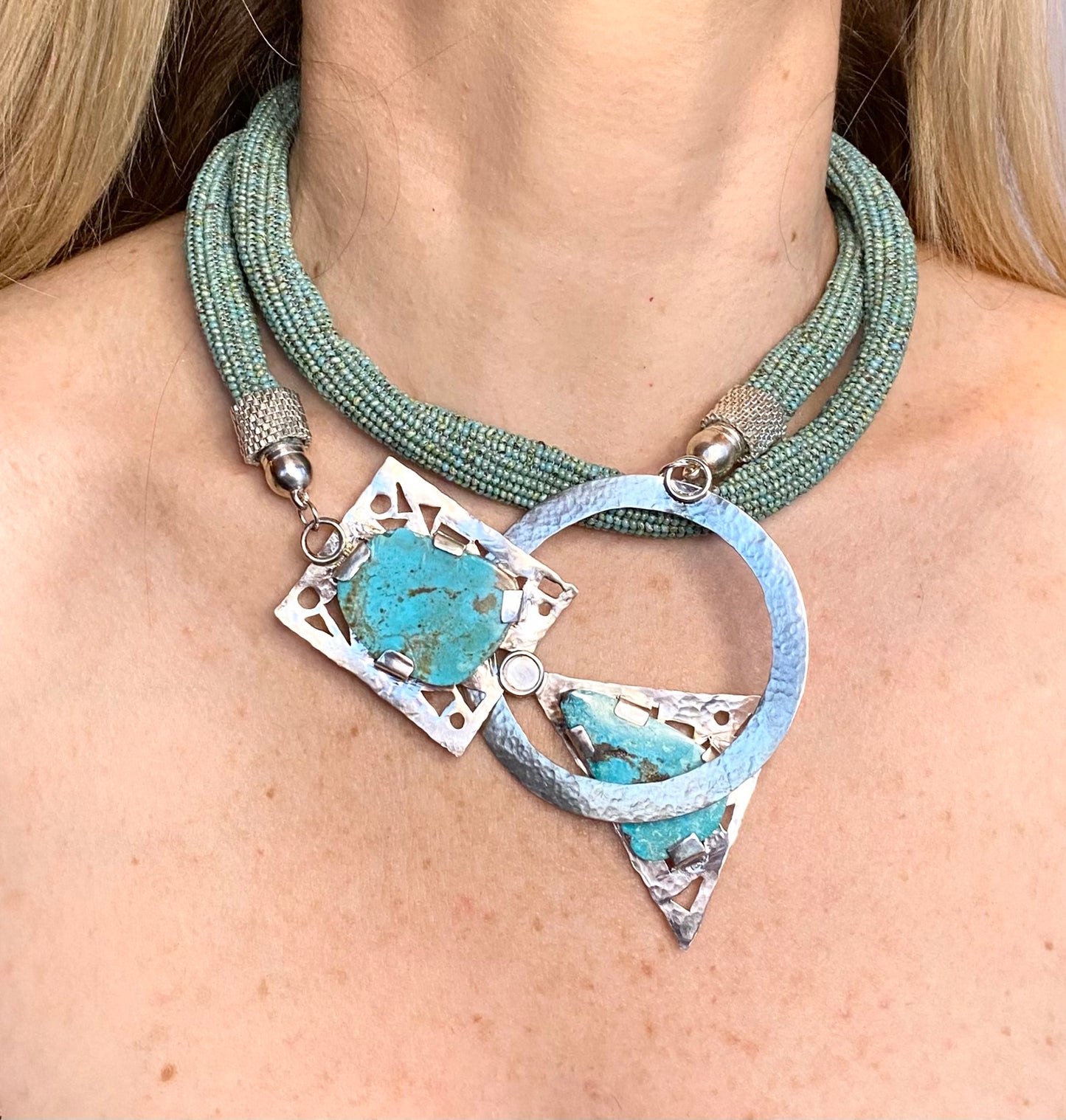 Sterling Silver & Turquoise Lariat