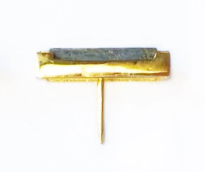 Gold 18K Vermeil Rectangular Lapel Pin