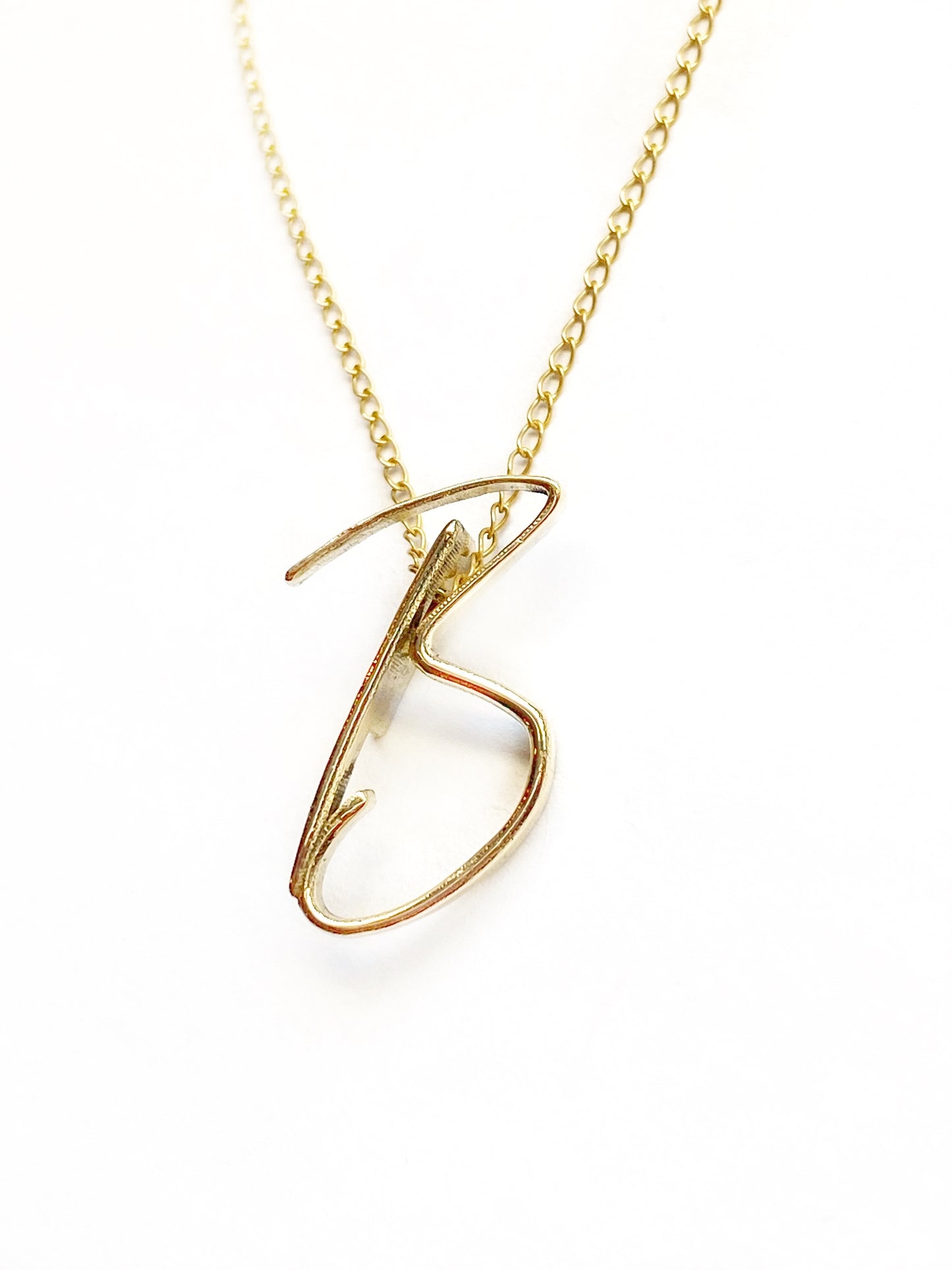 Gold 14K Vermeil Initial Pendant Necklace