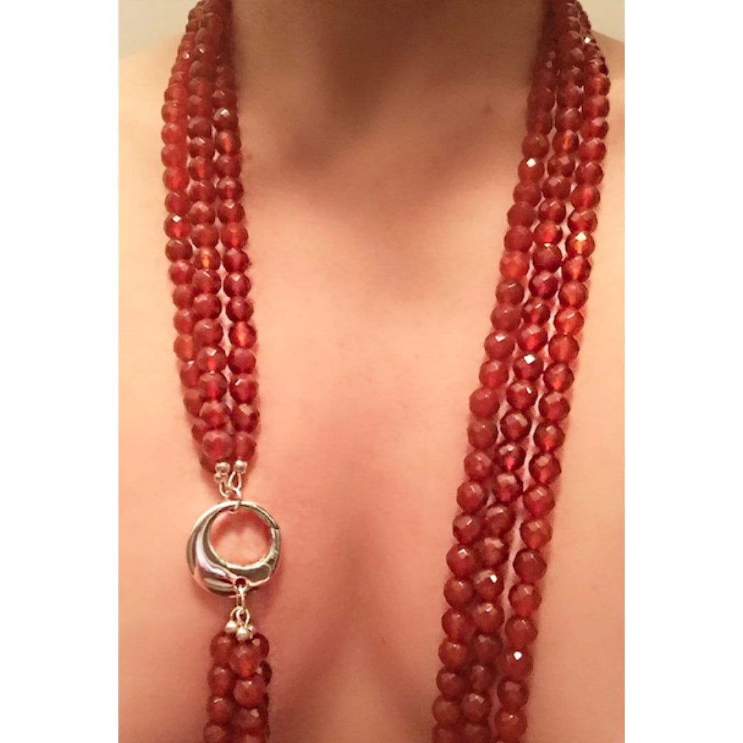 Carnelian Opera Length Necklace