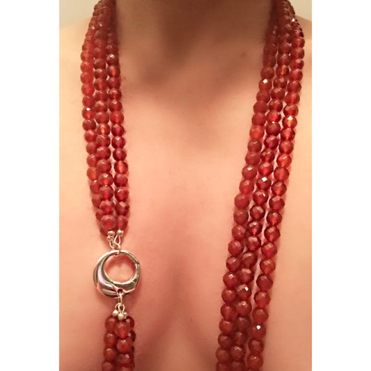 Carnelian Opera Length Necklace