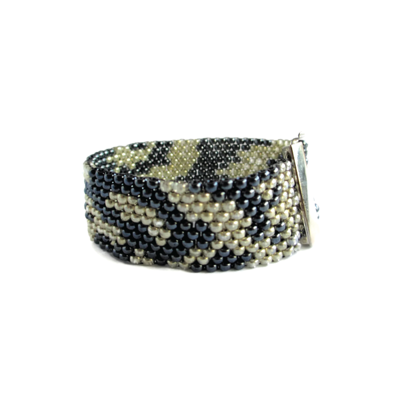 Silver & Indigo Cobra Bracelet