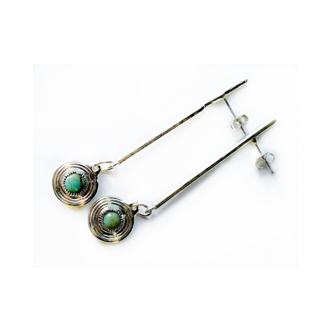 Sterling Silver Stud Earrings & Turquoise