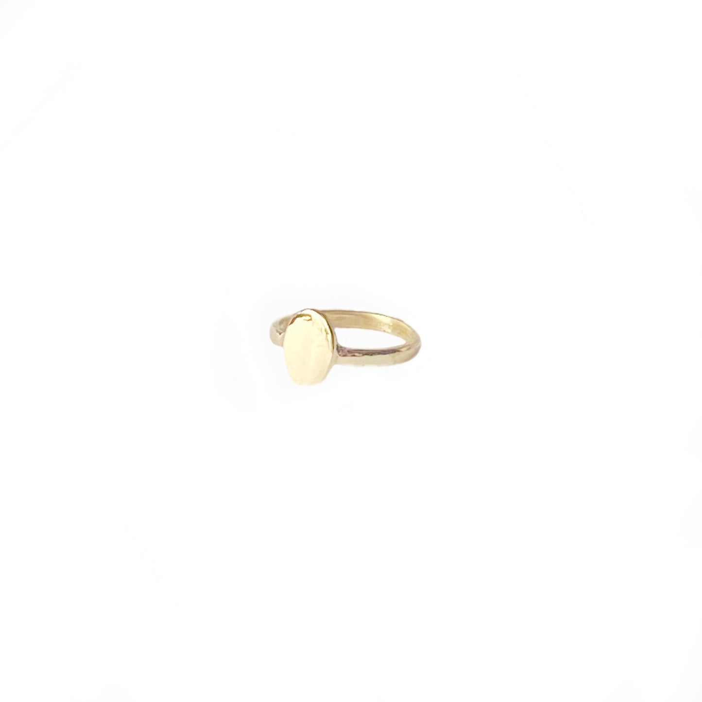Gold 18K Vermeil Oval Signet Pinkie Ring