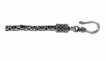 Sterling Silver Byzantine Oxidized Chain