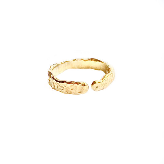 Gold 18K Vermeil Organic Open Ring