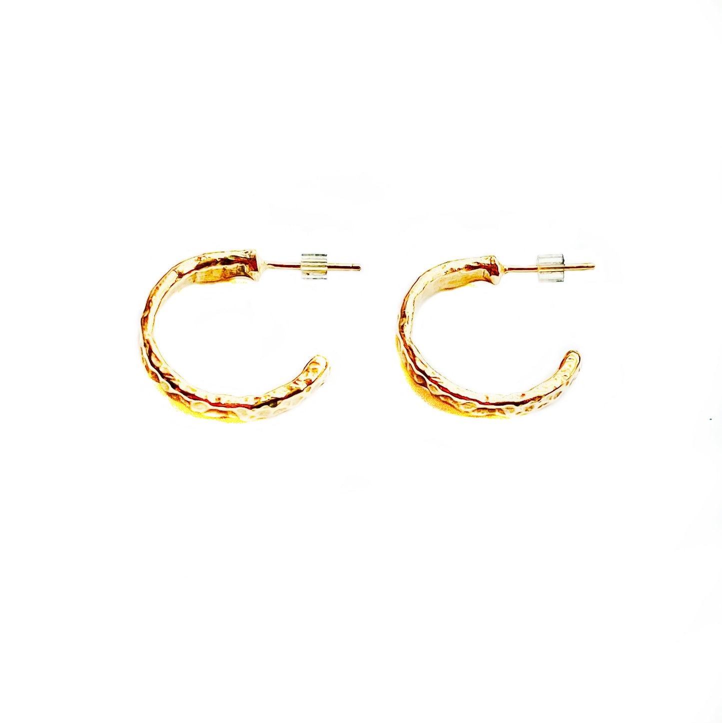 Gold 18K Vermeil Organic Open Stud Earrings