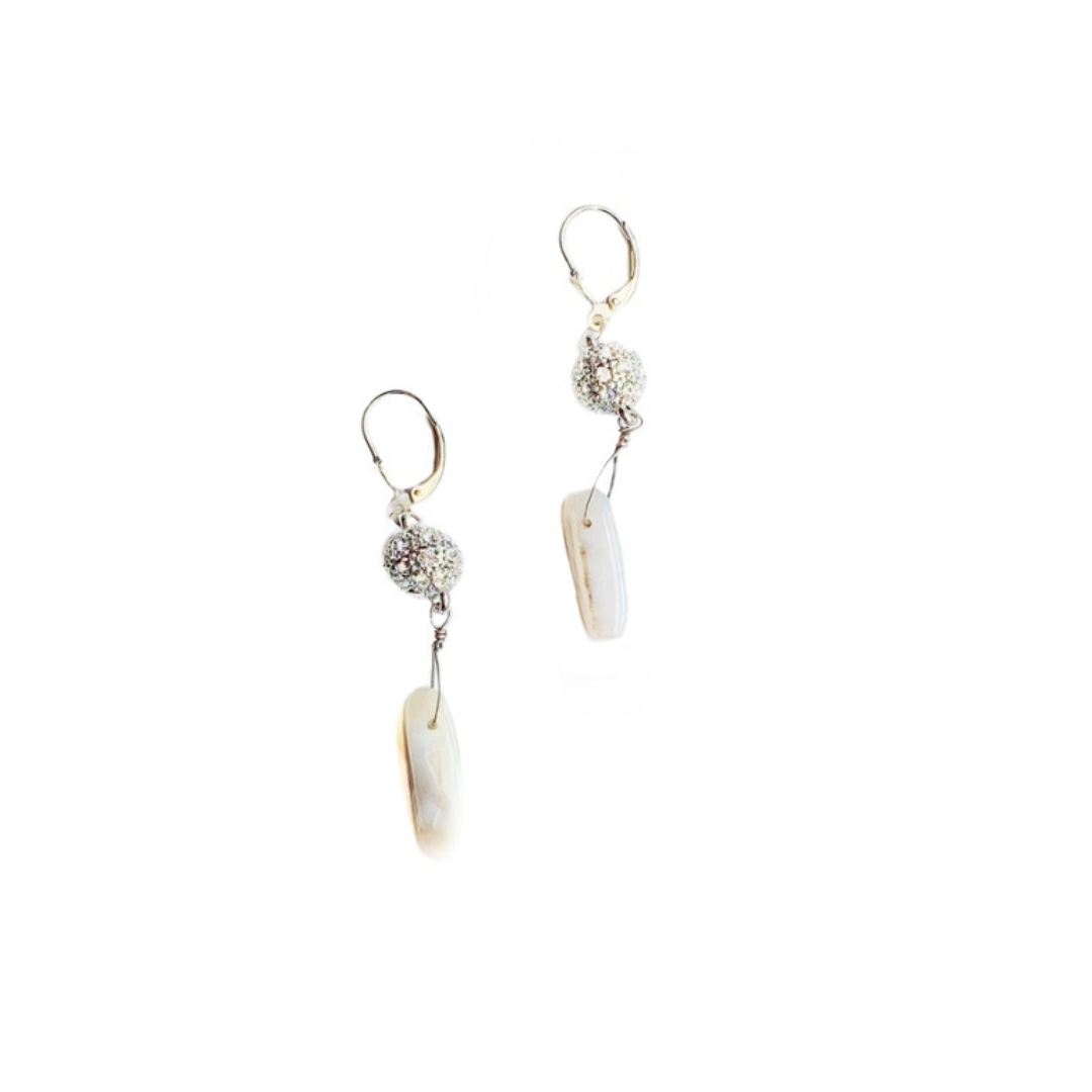 Sterling Silver Earrings & Botwana Agate