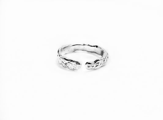 Sterling Silver Organic Open Ring