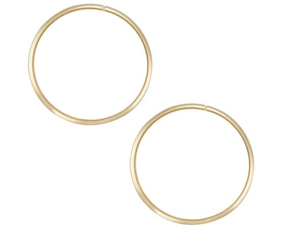 Classic Hoop Earrings Gold - Ursula Ungerleider Designs