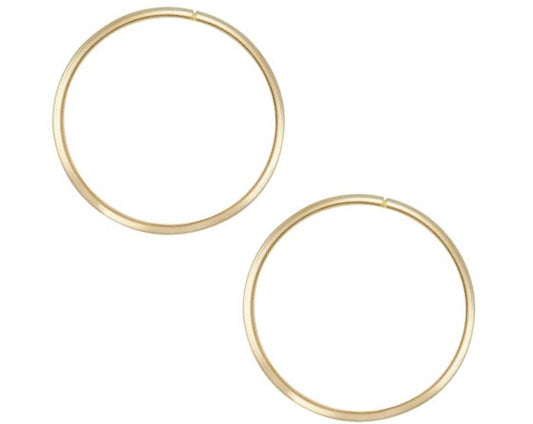 Classic Hoop Earrings Gold - Ursula Ungerleider Designs