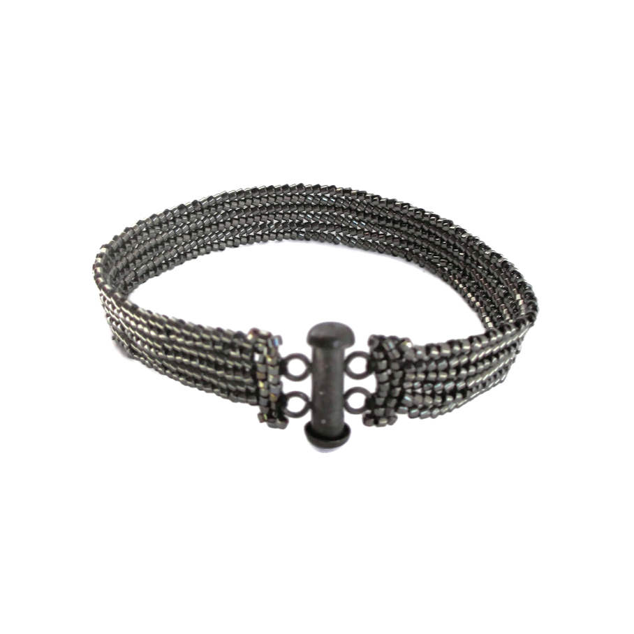 Silver & Gunmetal Warrior Bracelet